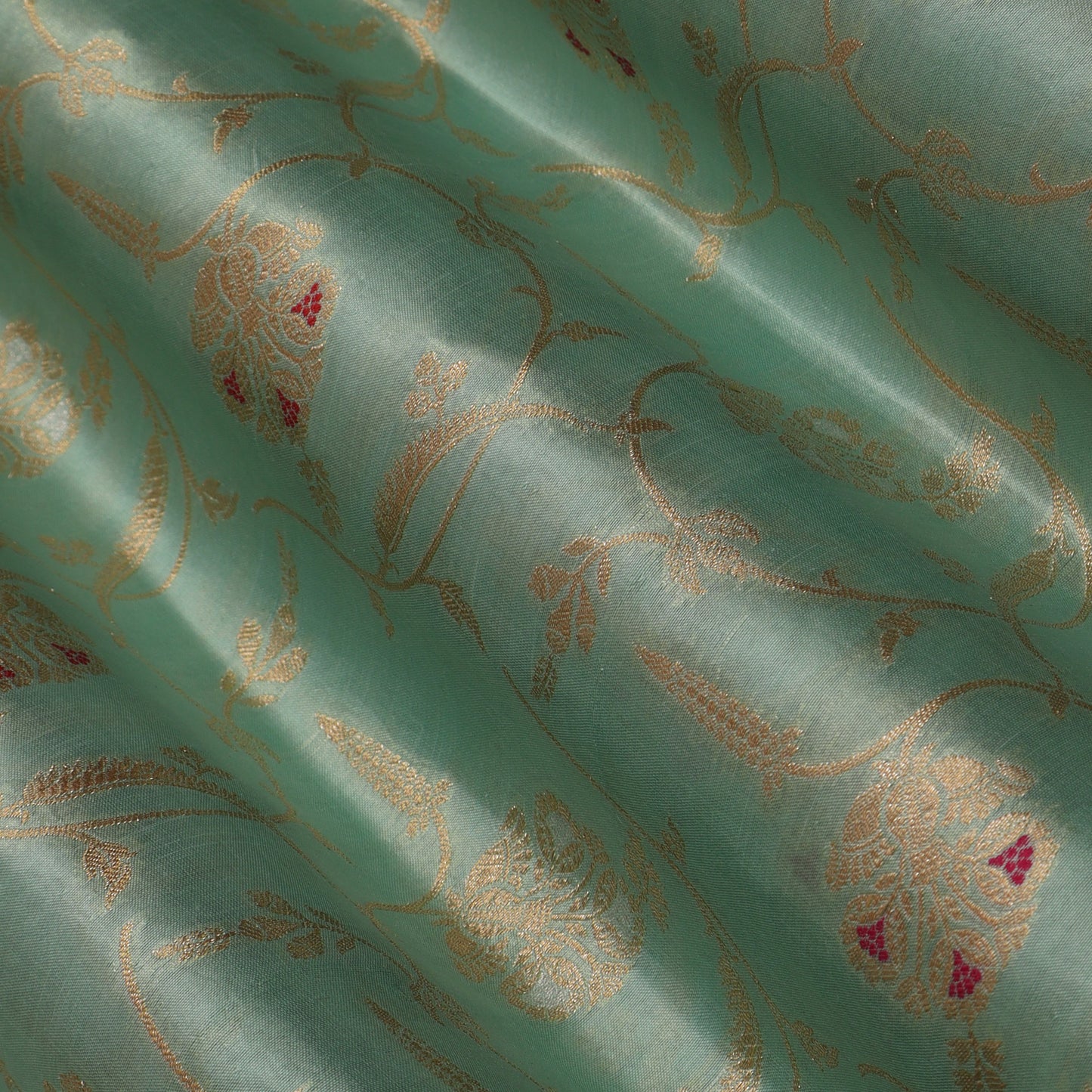 Sea Green Color Brocade Fabric