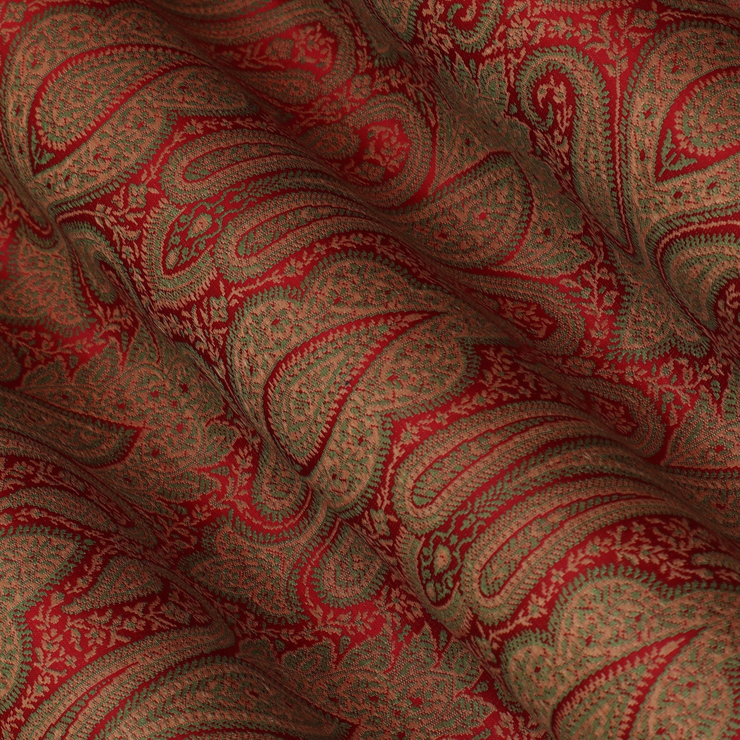 Maroon Color Tanchui Brocade Fabric