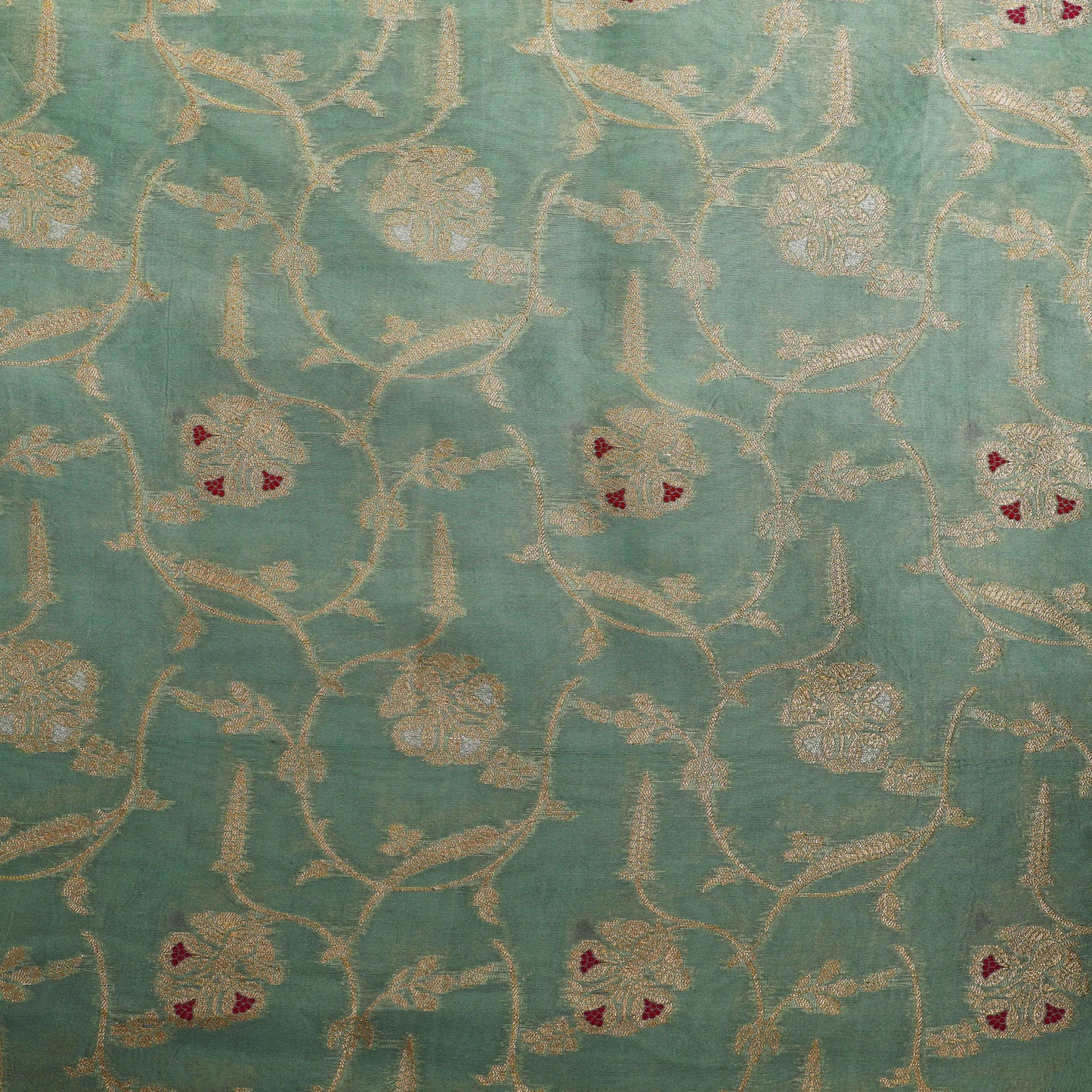 Sea Green Color Brocade Fabric