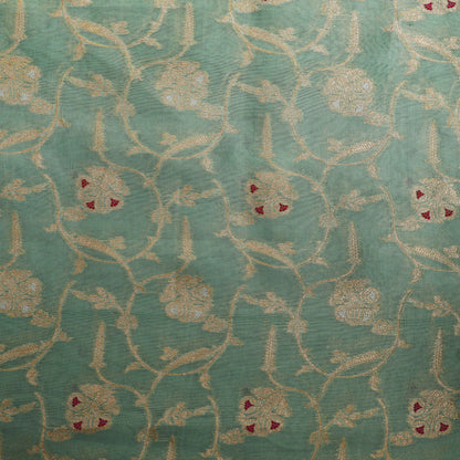 Sea Green Color Brocade Fabric