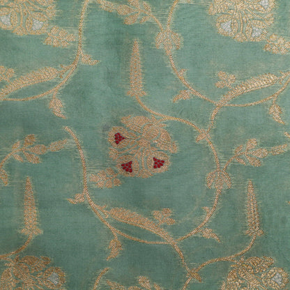 Sea Green Color Brocade Fabric