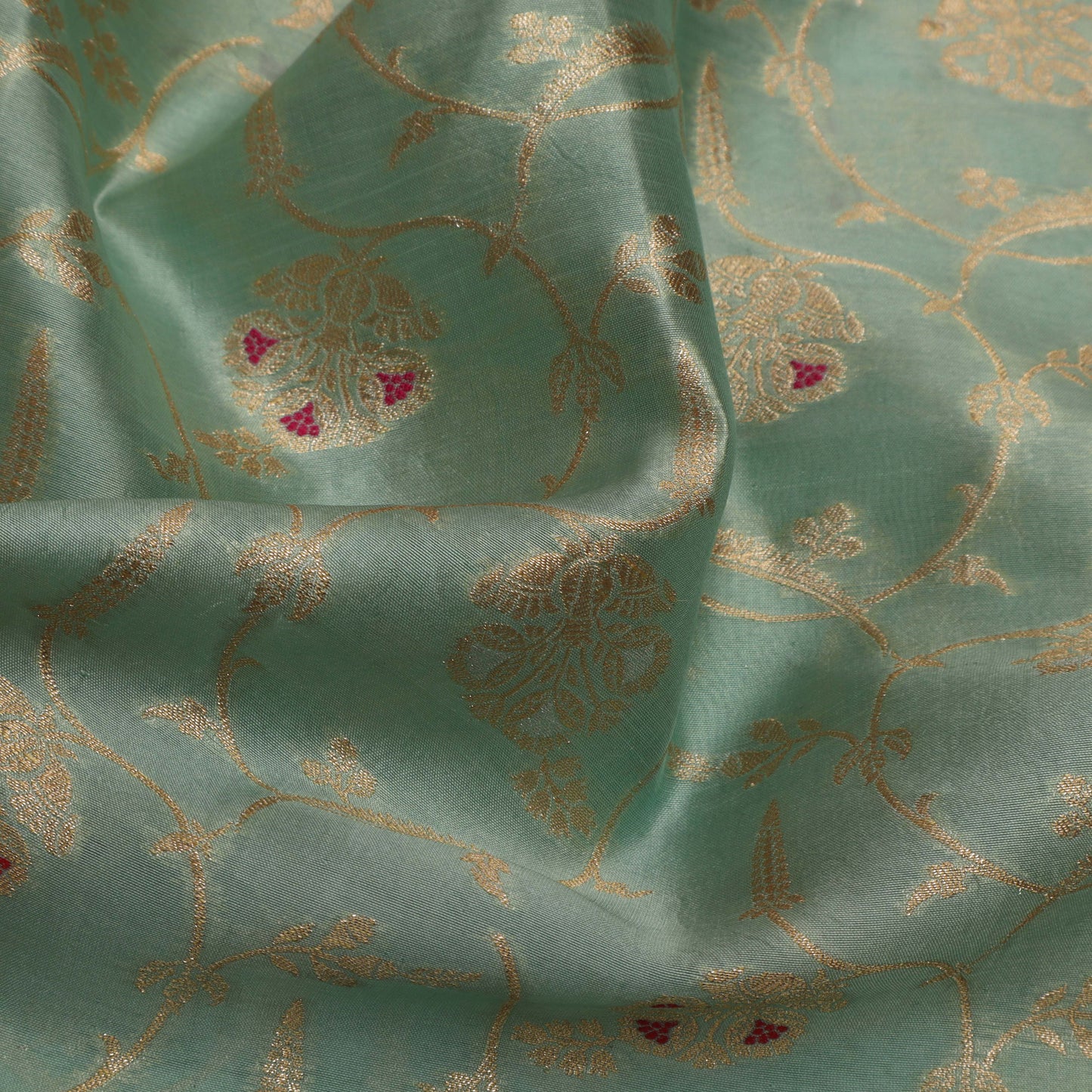 Sea Green Color Brocade Fabric