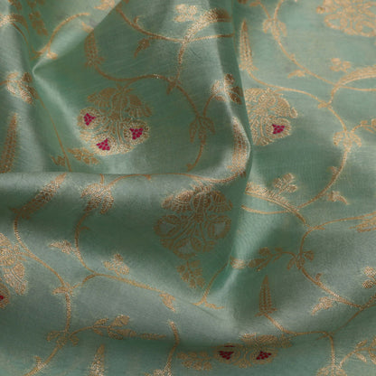 Sea Green Color Brocade Fabric