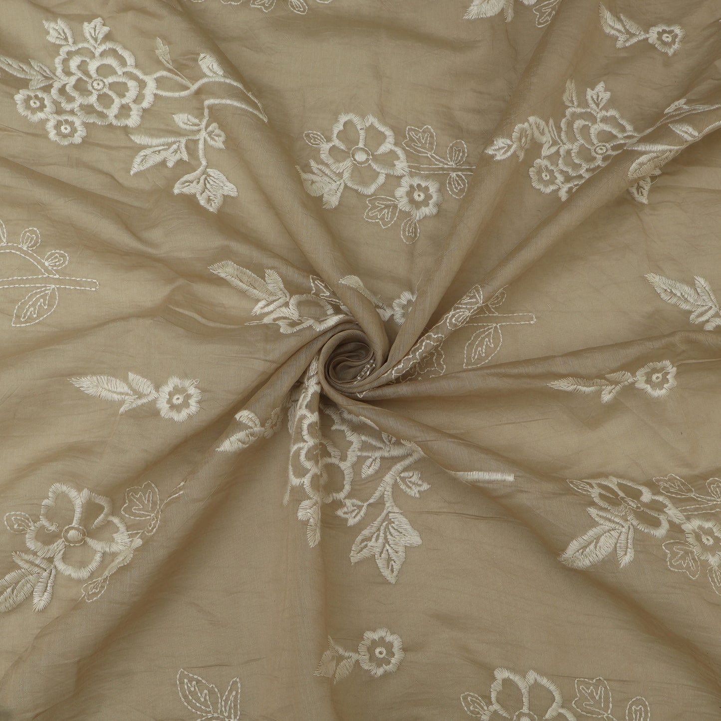 Mul Chanderi Embroidery Fabric