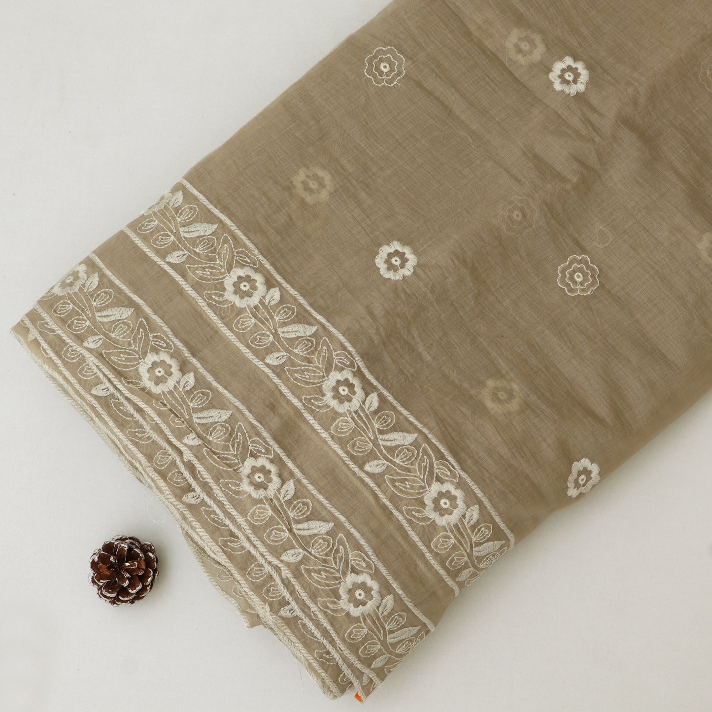 Mul Chanderi Embroidery Fabric