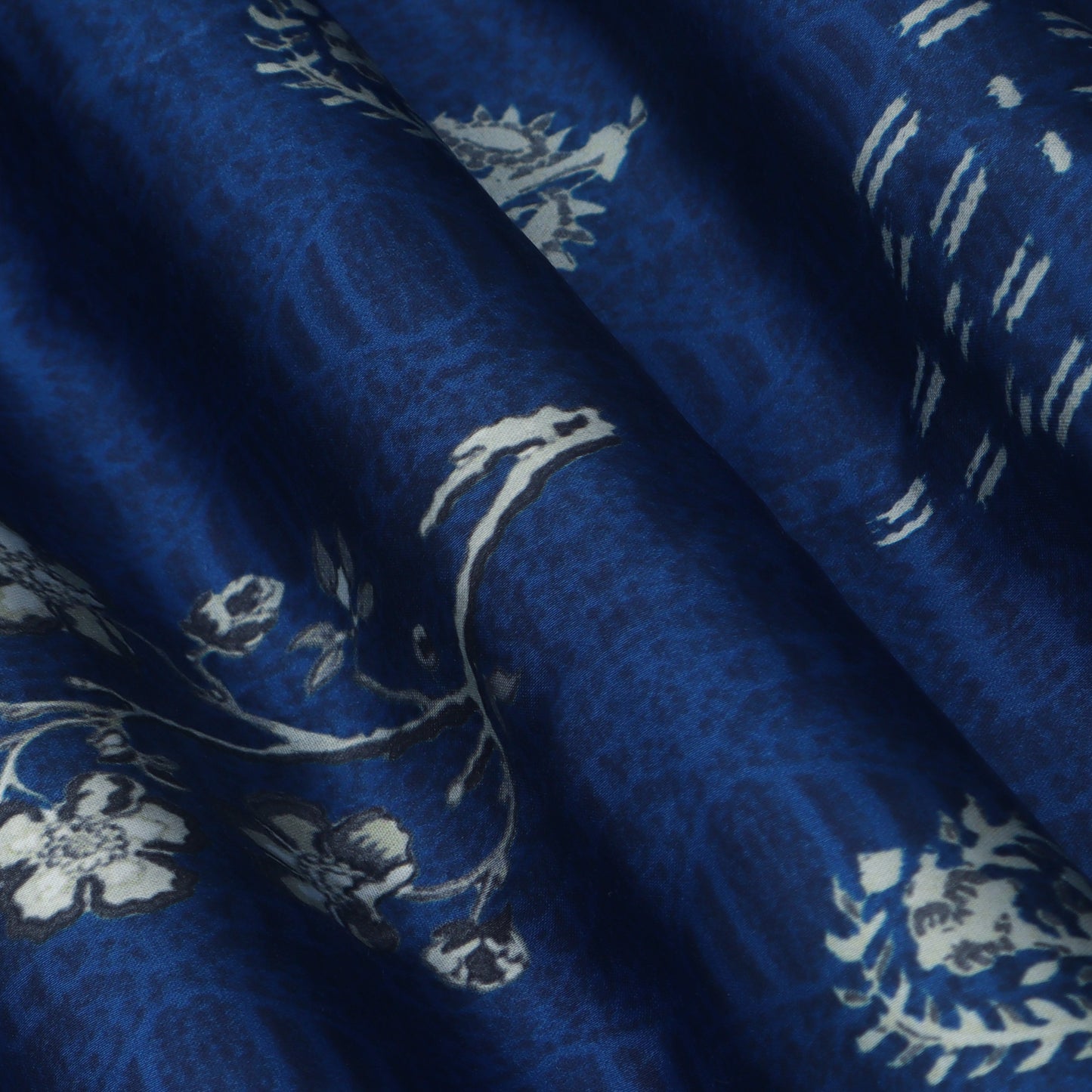 Blue Color Modal Satin Fabric