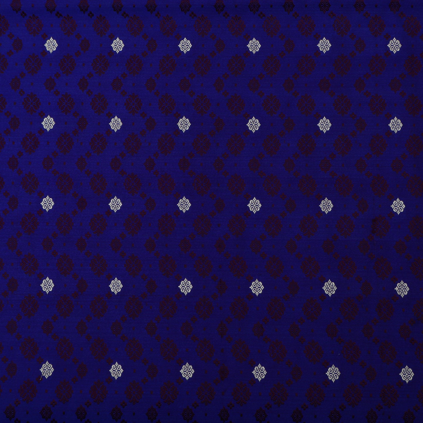 Royal Blue Color Tanchui Brocade Fabric