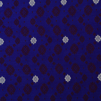 Royal Blue Color Tanchui Brocade Fabric