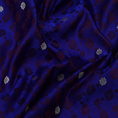 Royal Blue Color Tanchui Brocade Fabric