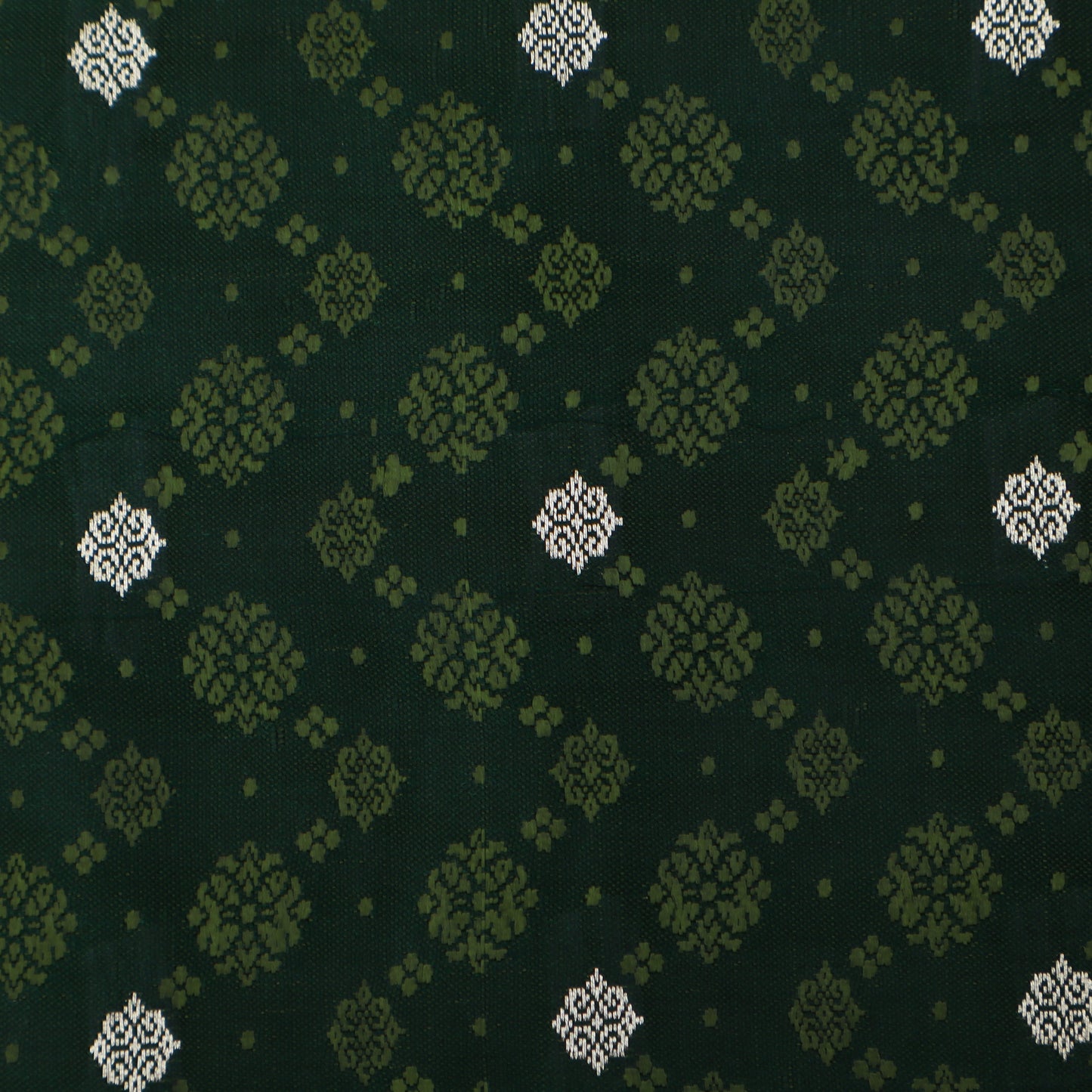 Bottle Green Color Tanchui Brocade Fabric