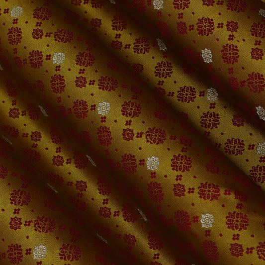 Mustard Color Tanchui Brocade Fabric