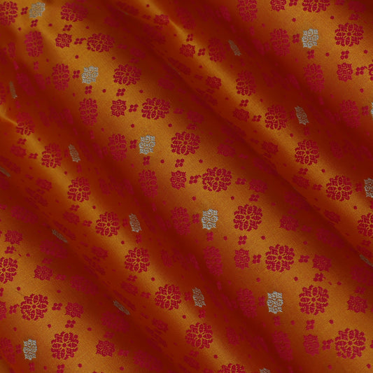 Orange Color Tanchui Brocade Fabric