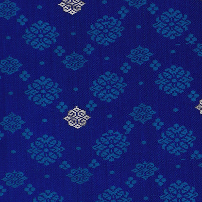 Royal Blue Color Tanchui Brocade Fabric