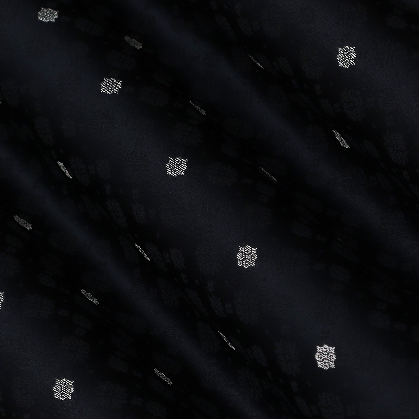 Black Color Tanchui Brocade Fabric