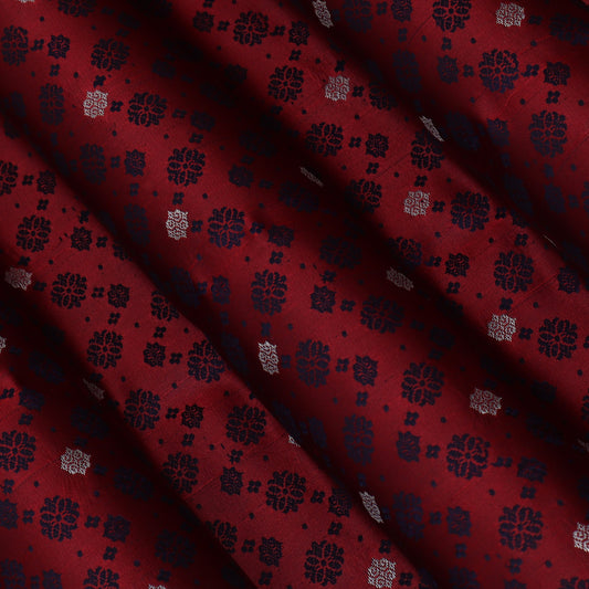 Maroon Color Tanchui Brocade Fabric