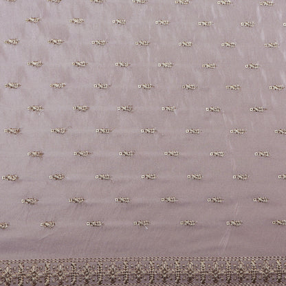 Mute Pink Color Tissue Booti Embroidery Fabric