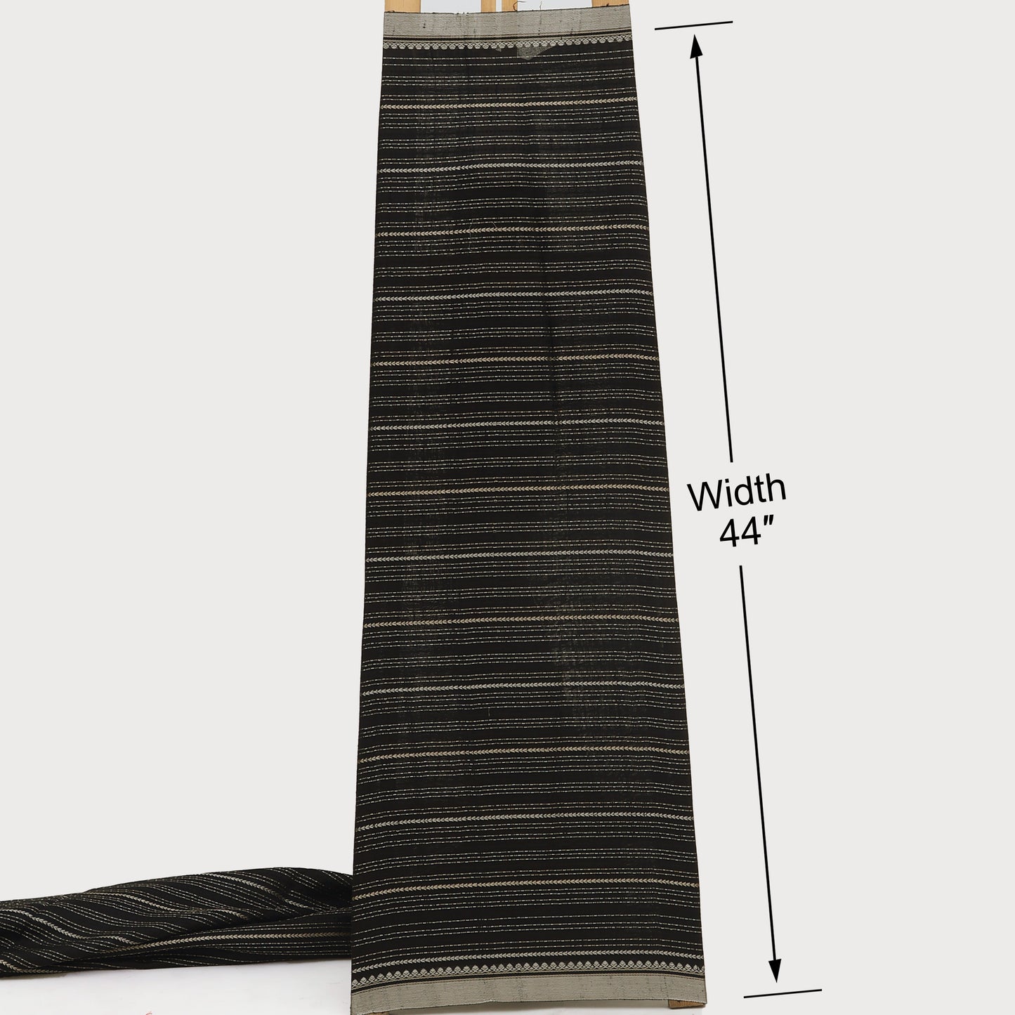 Pure Raw Silk Zari Stripe Fabric