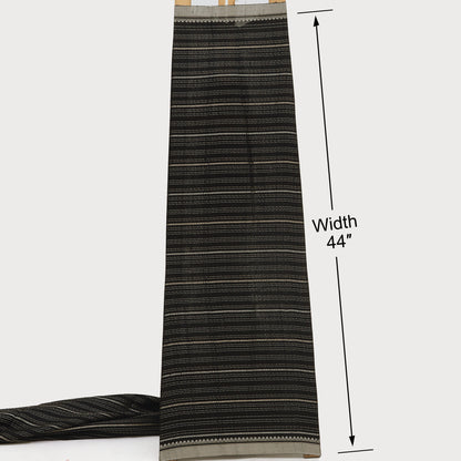 Pure Raw Silk Zari Stripe Fabric