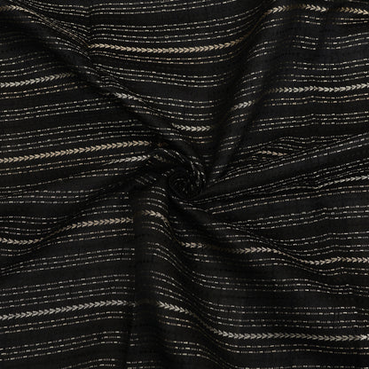 Pure Raw Silk Zari Stripe Fabric