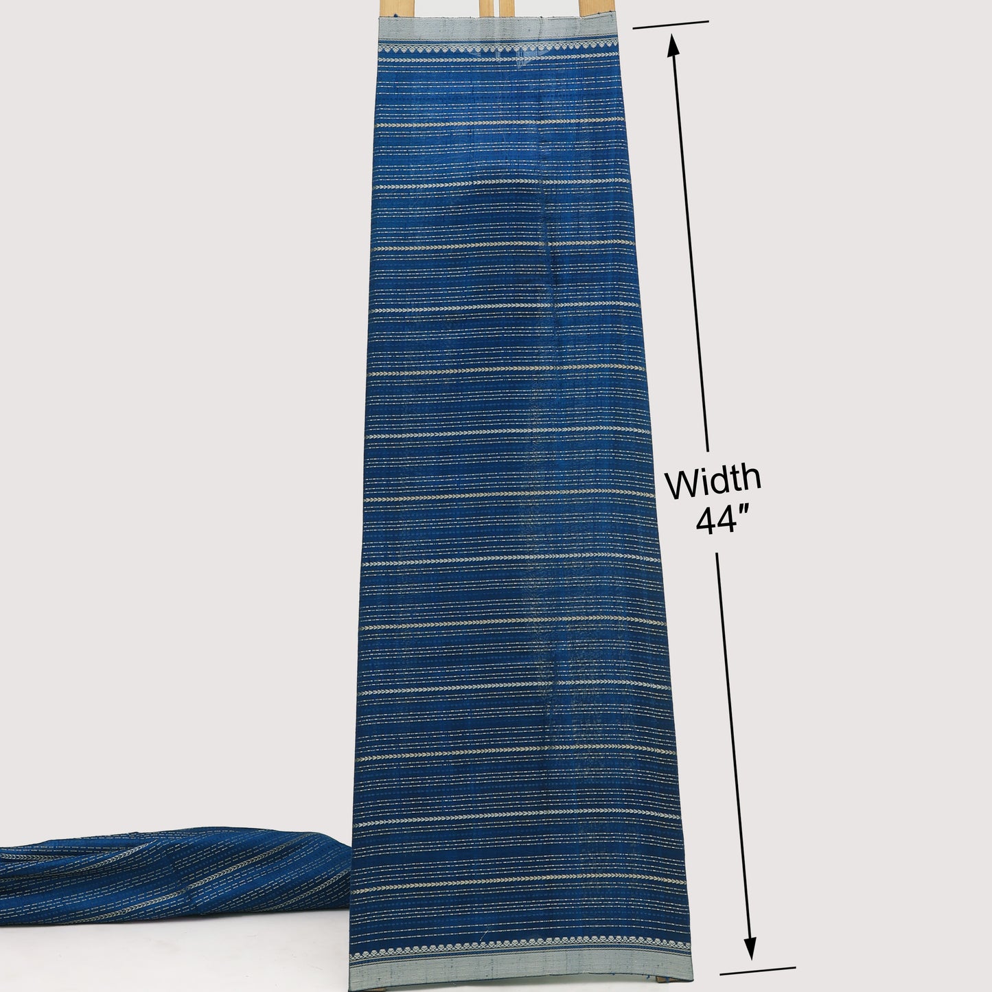Pure Raw Silk Zari Stripe Fabric