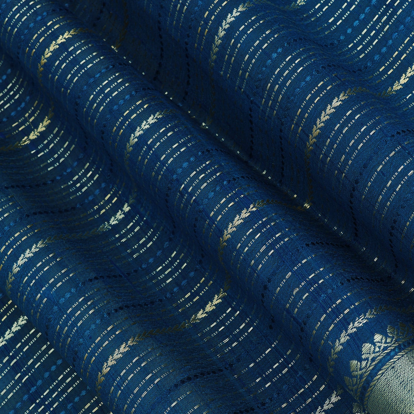 Pure Raw Silk Zari Stripe Fabric