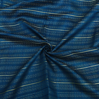Pure Raw Silk Zari Stripe Fabric