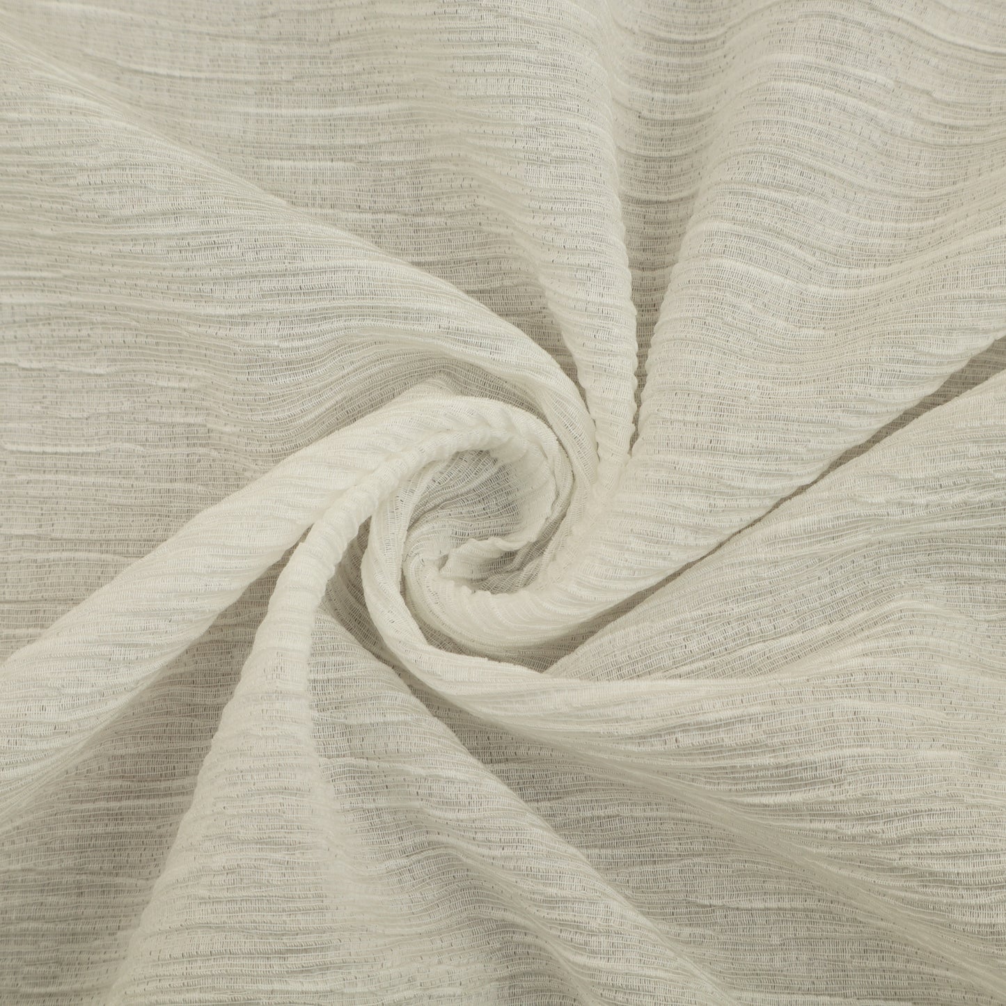 White Color Crush Crepe Plain Fabric