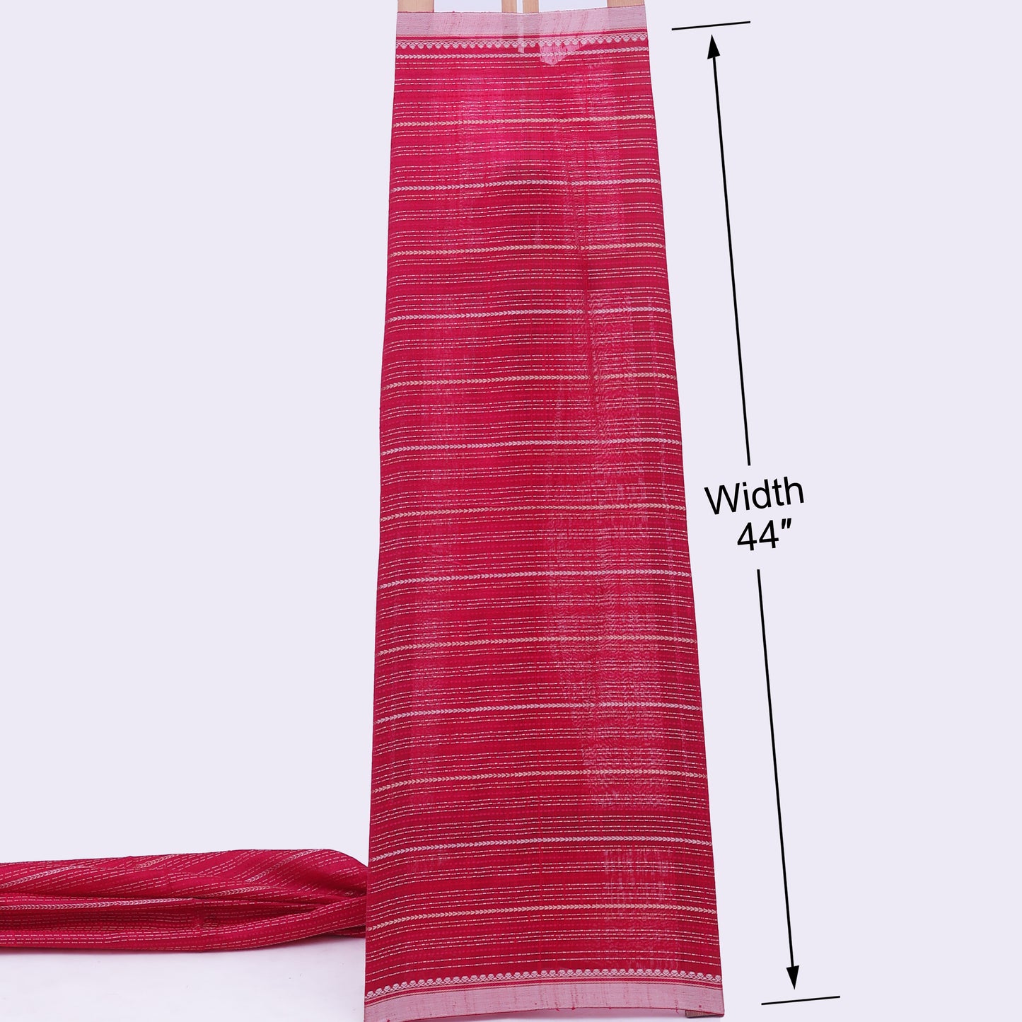 Pure Raw Silk Zari Stripe Fabric