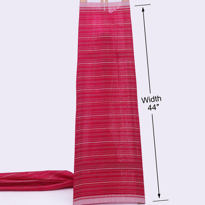 Pure Raw Silk Zari Stripe Fabric