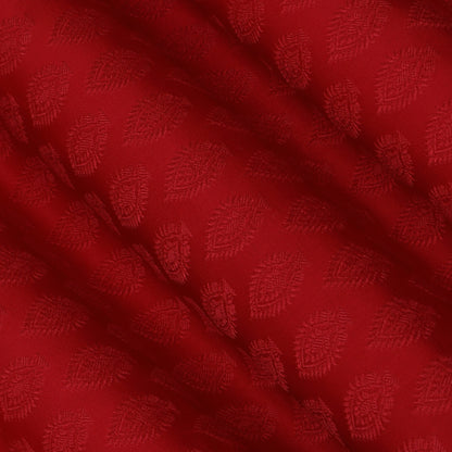 Red Color Tanchui Self Brocade Fabric