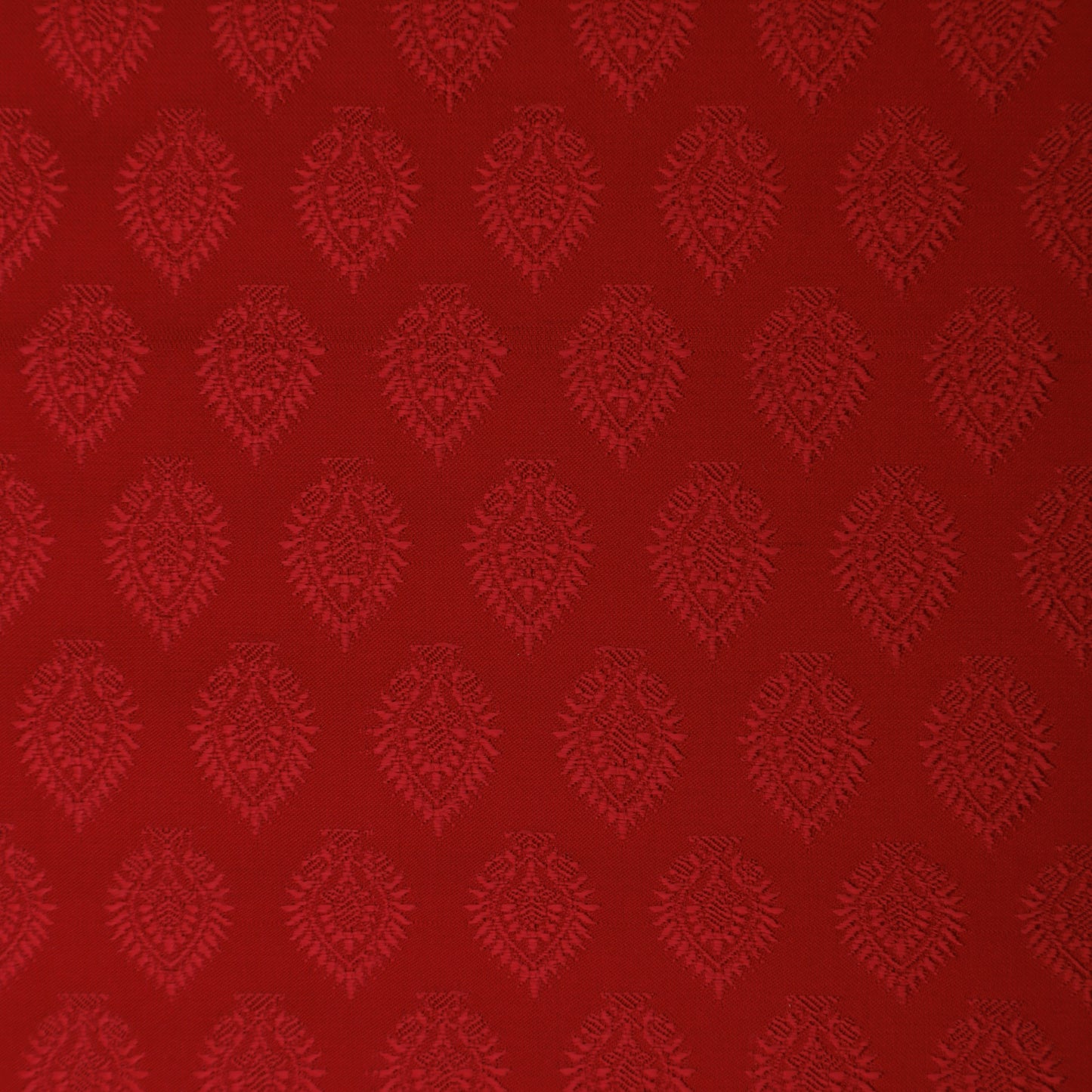 Red Color Tanchui Self Brocade Fabric