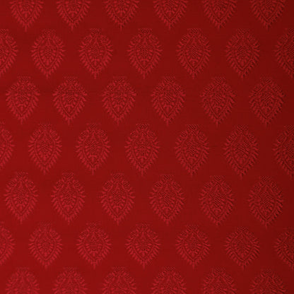 Red Color Tanchui Self Brocade Fabric