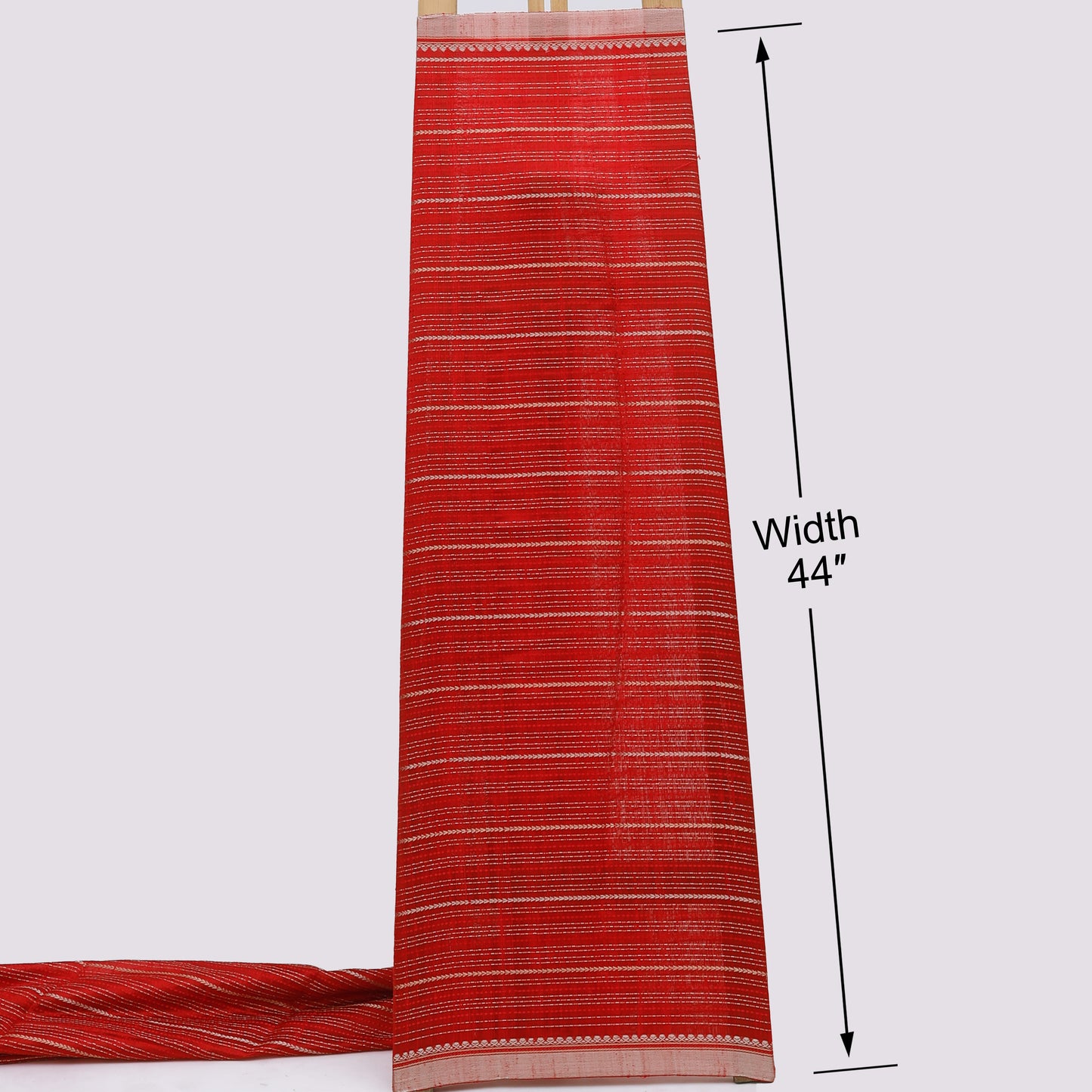 Pure Raw Silk Zari Stripe Fabric