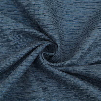 Teal Blue Color Crush Crepe Foil Fabric