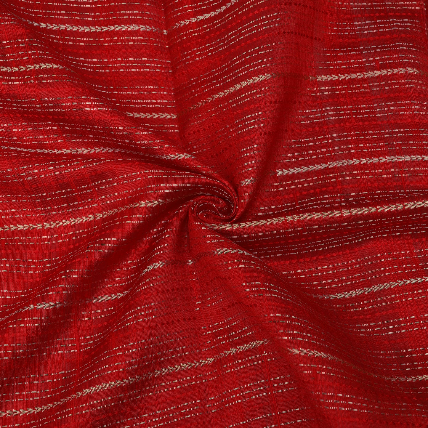 Pure Raw Silk Zari Stripe Fabric