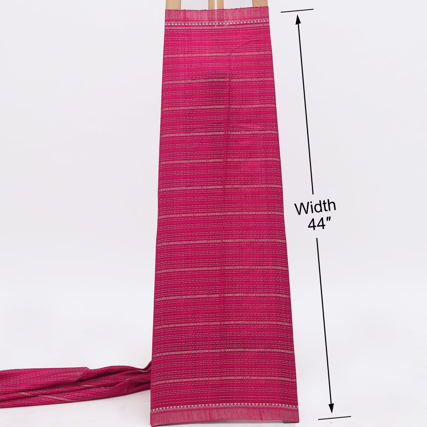 Pure Raw Silk Zari Stripe Fabric