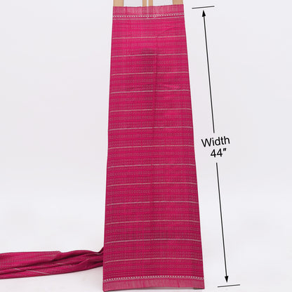 Pure Raw Silk Zari Stripe Fabric