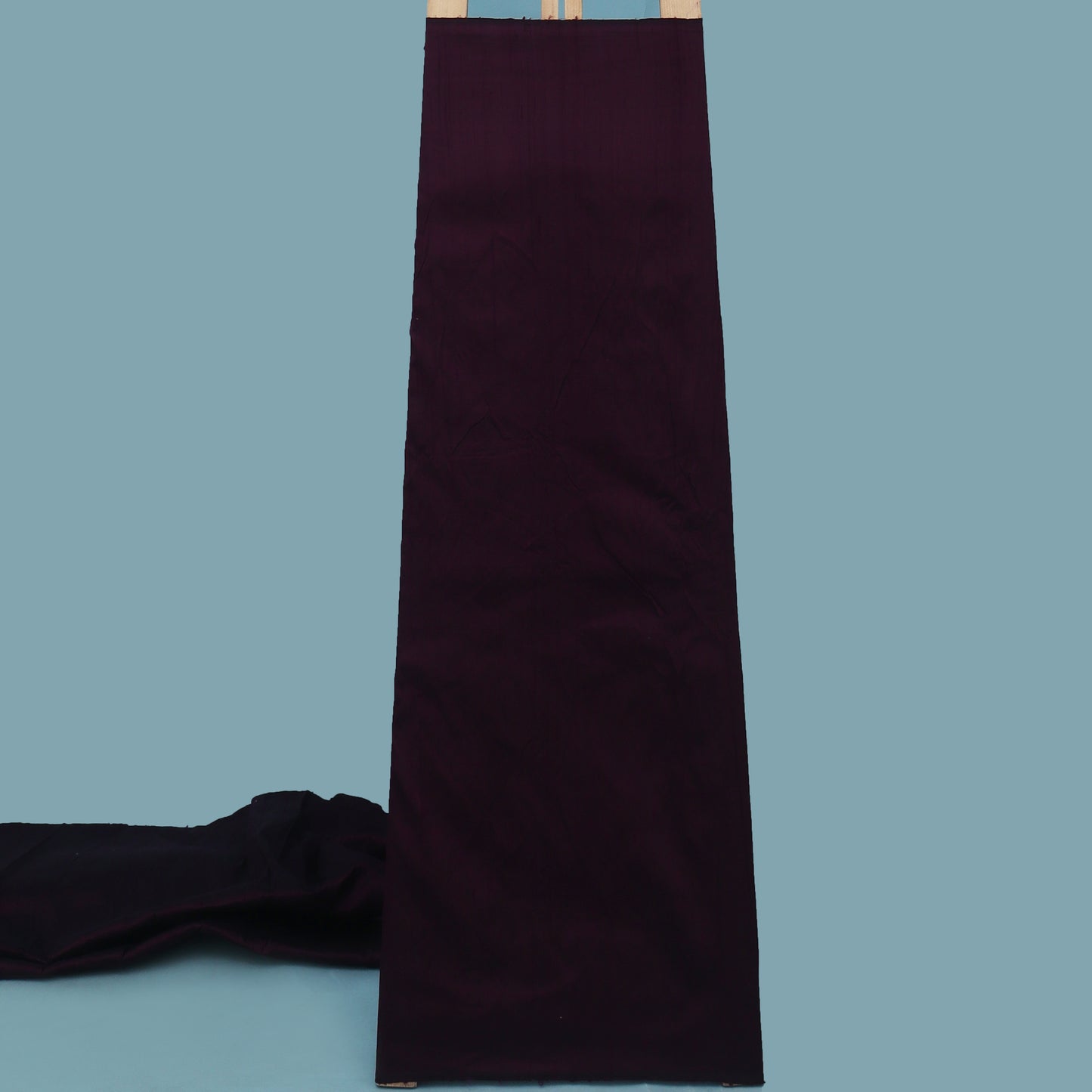 Purple Color Raw Silk Plain Fabric