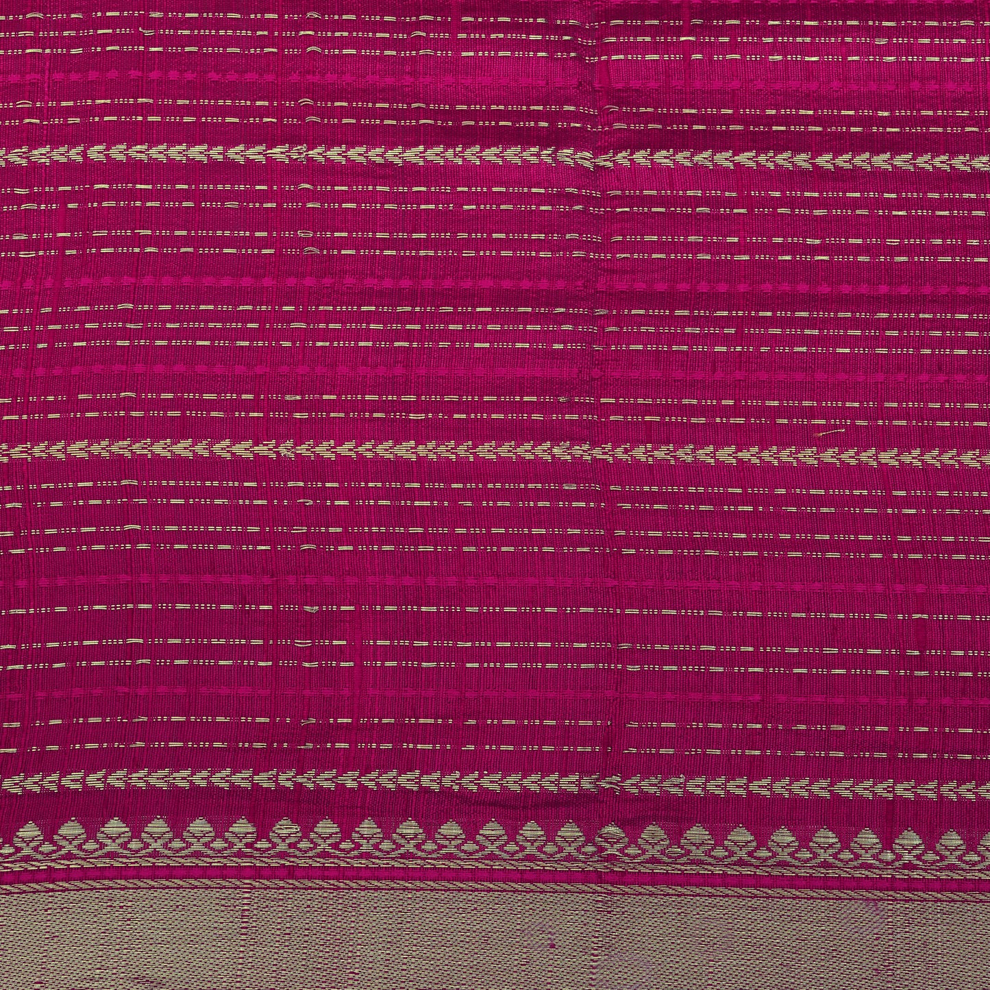 Pure Raw Silk Zari Stripe Fabric