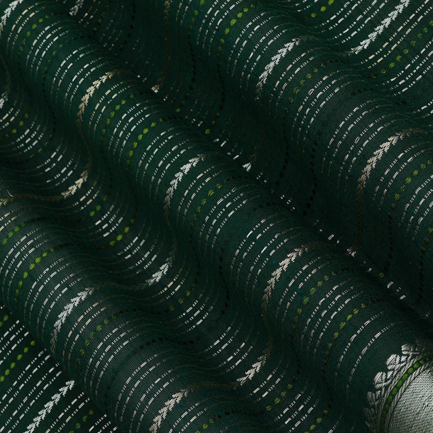 Pure Raw Silk Zari Stripe Fabric