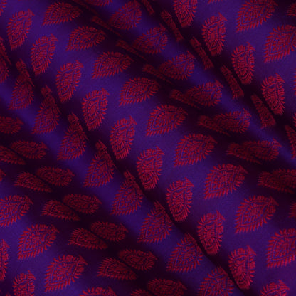 Purple Color Tanchui Self Brocade Fabric