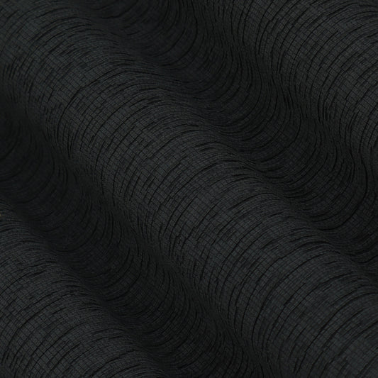 Coal Black Color Crush Crepe Plain Fabric