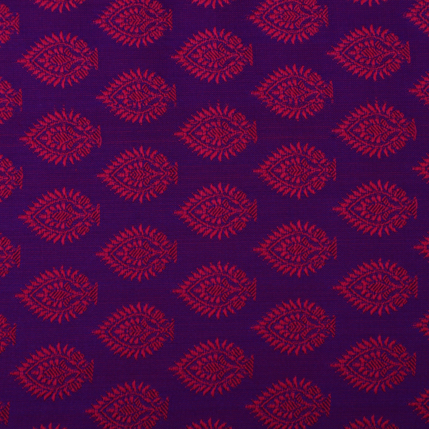 Purple Color Tanchui Self Brocade Fabric