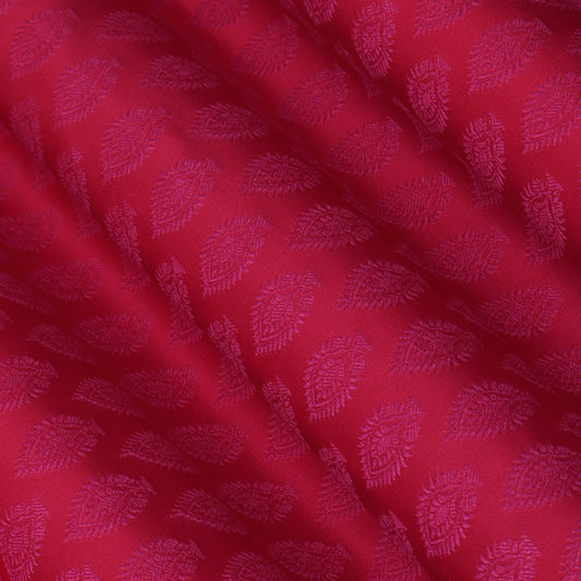 Gajri Color Tanchui Self Brocade Fabric