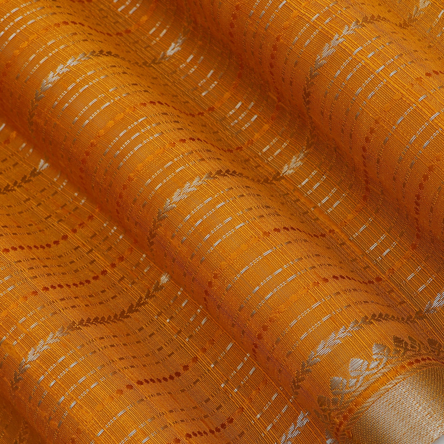 Pure Raw Silk Zari Stripe Fabric