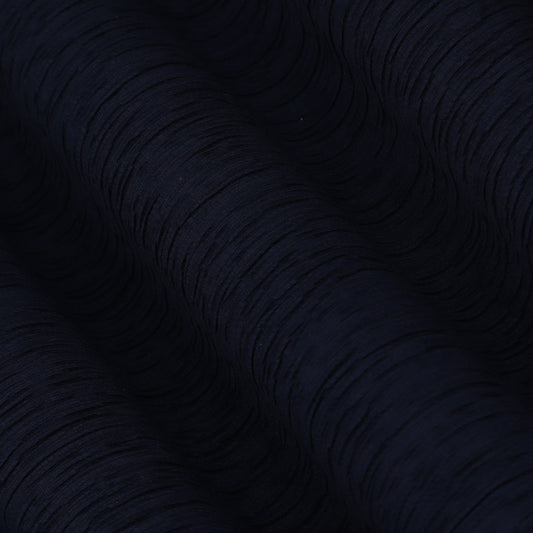 Navy Blue Color Crush Crepe Plain Fabric