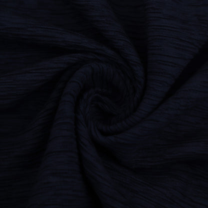 Navy Blue Color Crush Crepe Plain Fabric