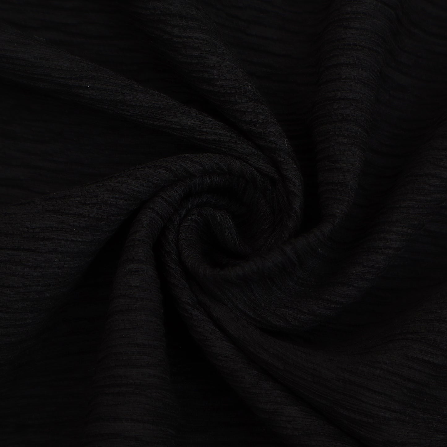 Black Color Crush Crepe Plain Fabric