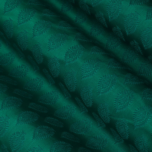 Green Color Tanchui Self Brocade Fabric