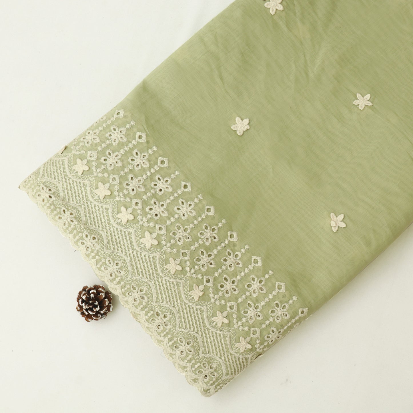 Chanderi Embroidery Fabric